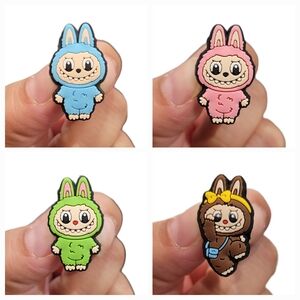 Labubu Croc Charms - Blue, Pink, Green, Brown